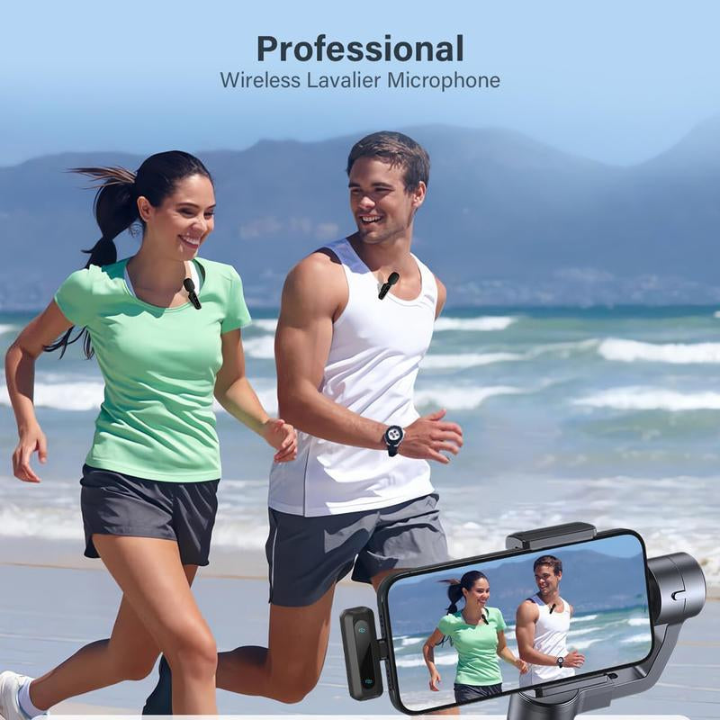 HITOZON Wireless Lavalier Microphone - Professional Plug-and-Play Lapel Mic for iPhone & Android, Perfect for Video Recording, Teaching, Interviews, Podcasts, Tiktok, YouTube, and Vlogs