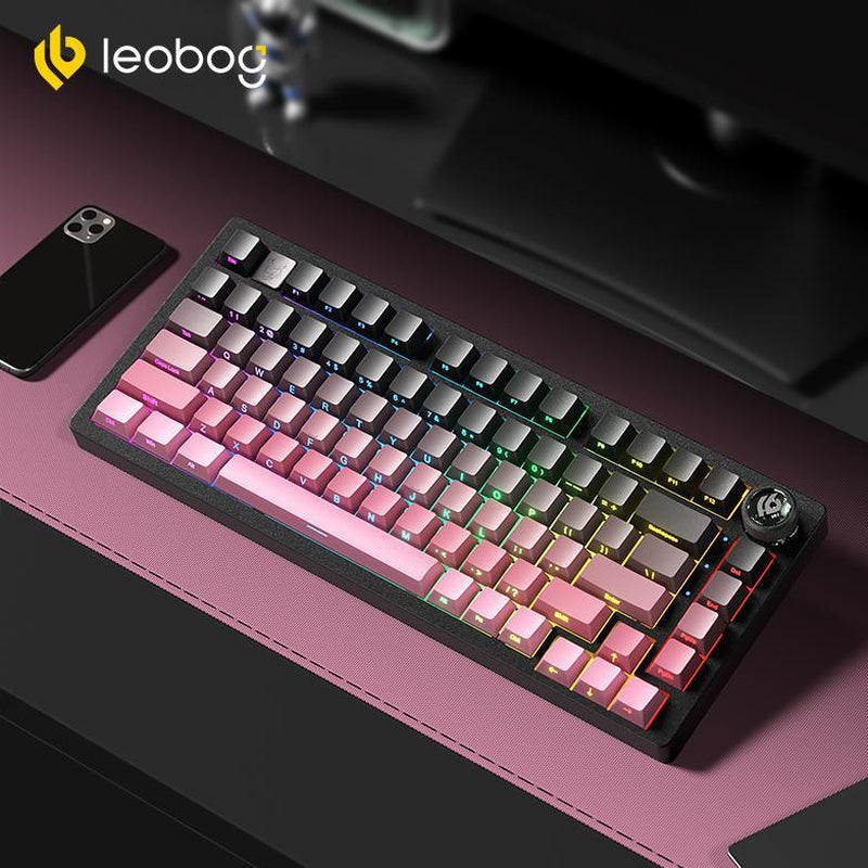 LEOBOG Hi75 Wired Mechanical Gaming Keyboard - 16 RGB Backlight, Thocky Sound, Durable Aluminum Alloy, Gasket Mount with Original Switches