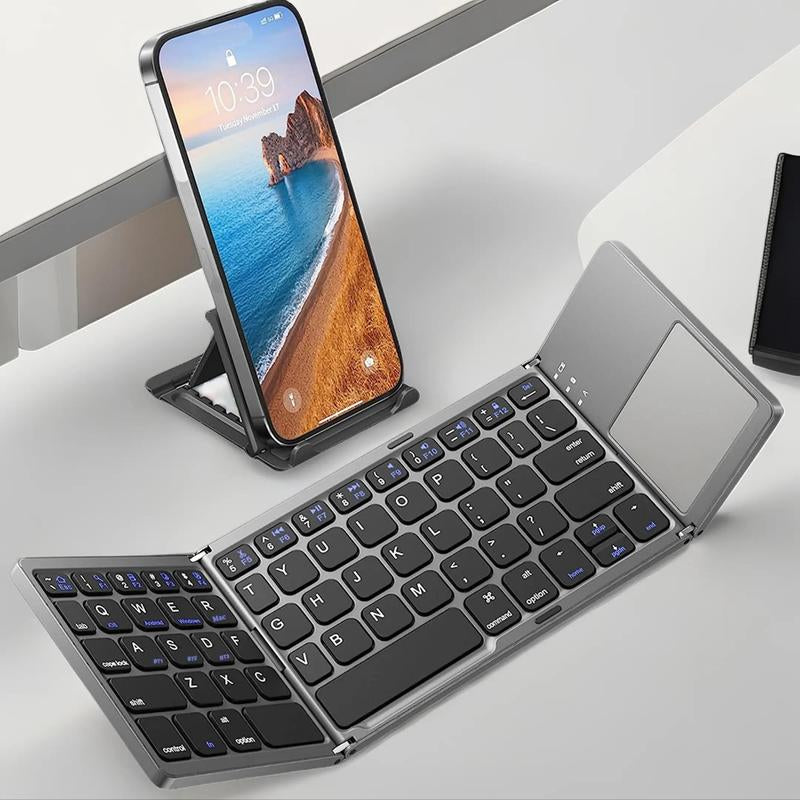 Ultra-Slim Foldable Wireless Bluetooth Keyboard - Perfect for Home & Office Use
