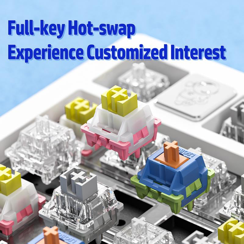 LEOBOG Hi75 Wired Mechanical Gaming Keyboard - 16 RGB Backlight, Thocky Sound, Durable Aluminum Alloy, Gasket Mount with Original Switches