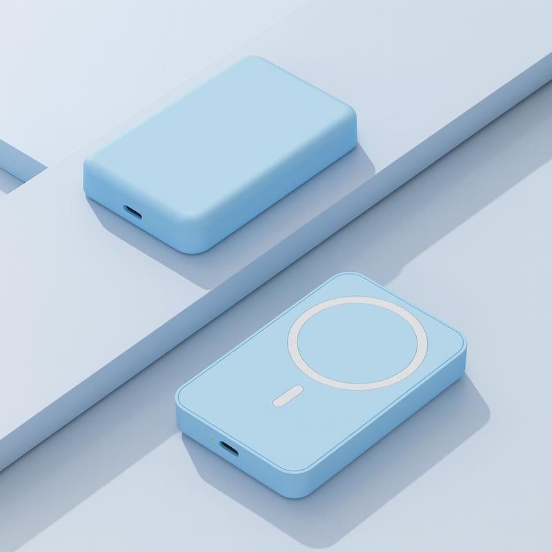 Magnetic Wireless Power Bank 5000mAh - Fast Charging Portable Charger with Type-C Cable for iPhone 16/15/14/13/12 Series