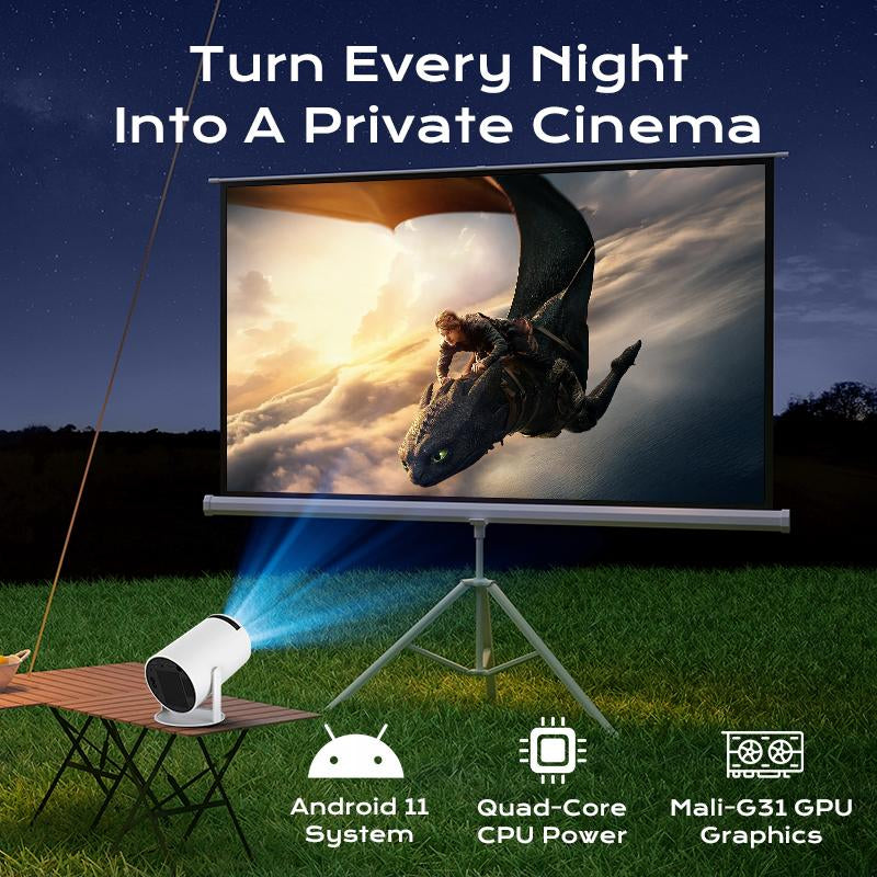 Transform Your Outdoor Movie Night with the Ultimate 4K Mini Projector - Portable, Full HD, & Bluetooth Ready!