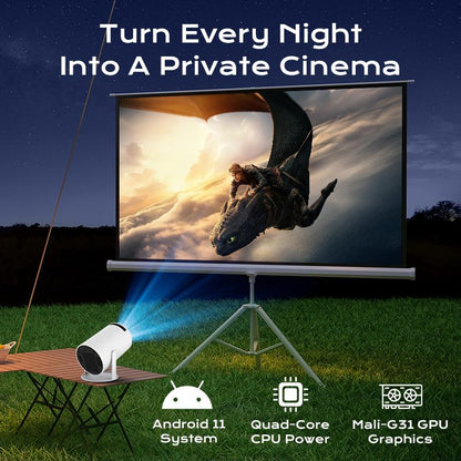Transform Your Outdoor Movie Night with the Ultimate 4K Mini Projector - Portable, Full HD, & Bluetooth Ready!