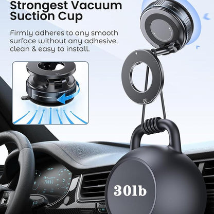 Ultimate 360° Adjustable Magnetic Suction Cup Phone Holder - Portable & Foldable for All Smartphones!