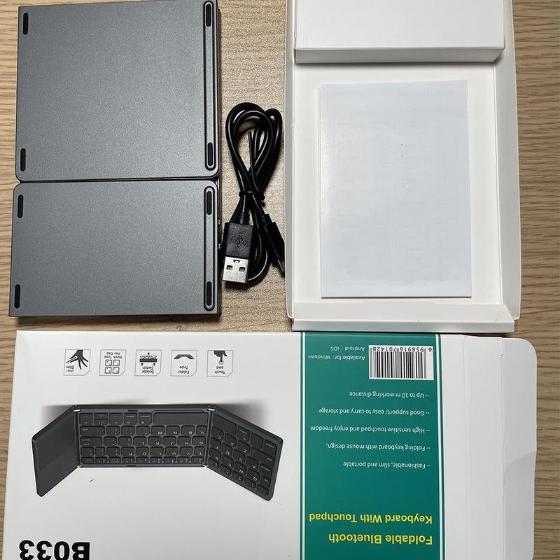 Ultra-Slim Foldable Wireless Bluetooth Keyboard - Perfect for Home & Office Use