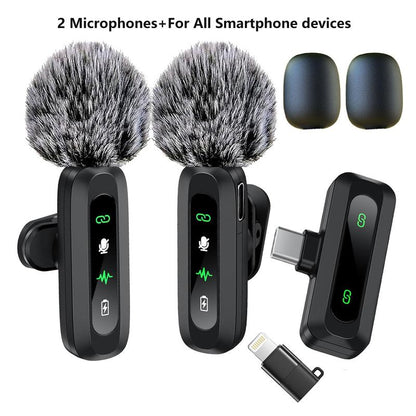 HITOZON Wireless Lavalier Microphone - Professional Plug-and-Play Lapel Mic for iPhone & Android, Perfect for Video Recording, Teaching, Interviews, Podcasts, Tiktok, YouTube, and Vlogs