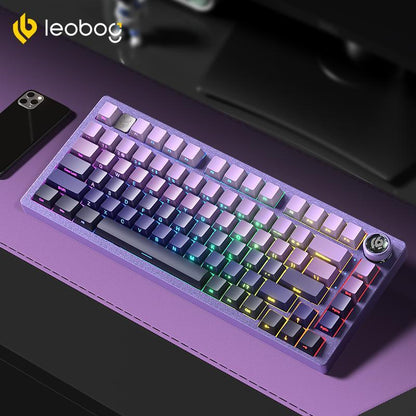 LEOBOG Hi75 Wired Mechanical Gaming Keyboard - 16 RGB Backlight, Thocky Sound, Durable Aluminum Alloy, Gasket Mount with Original Switches
