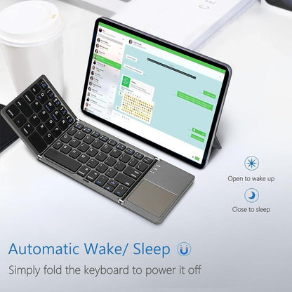 Ultra-Slim Foldable Wireless Bluetooth Keyboard - Perfect for Home & Office Use