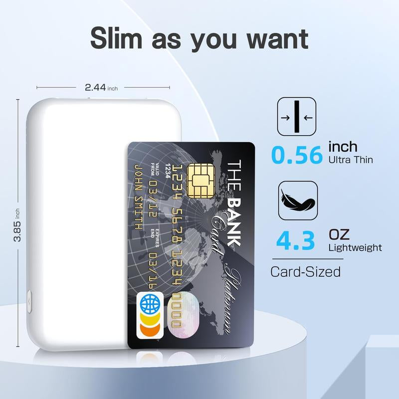 Magnetic Wireless Power Bank 5000mAh - Fast Charging Portable Charger with Type-C Cable for iPhone 16/15/14/13/12 Series